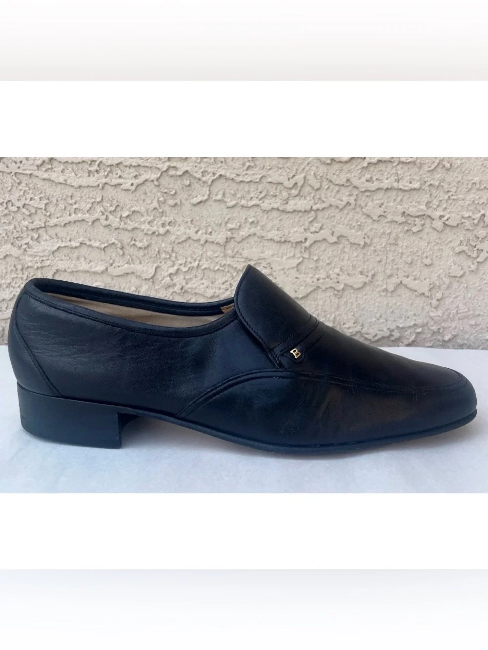 Bally of Switzerland Sligo Mens Sz US 9.5 D Black Leather Penny Moc Loafers VTG
